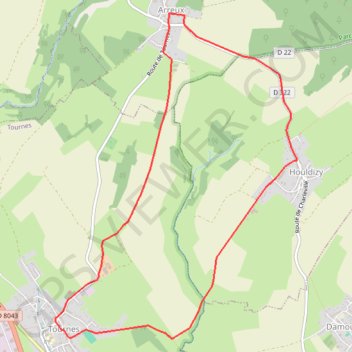 Itinéraire Château d'Arreux, distance, dénivelé, altitude, carte, profil, trace GPS