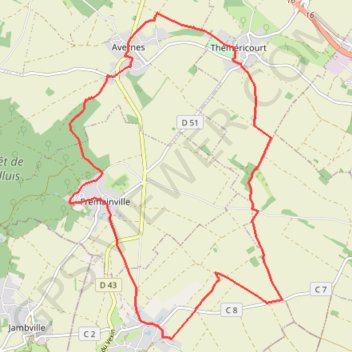 Itinéraire Randonnée Vexin français, distance, dénivelé, altitude, carte, profil, trace GPS