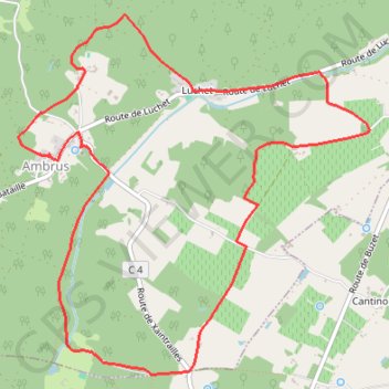 Itinéraire Ambrus, promenade vers le vignoble de Padère - Pays de la vallée du Lot, distance, dénivelé, altitude, carte, profil, trace GPS