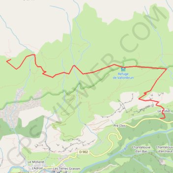 Itinéraire La Pierre aux Pieds, distance, dénivelé, altitude, carte, profil, trace GPS