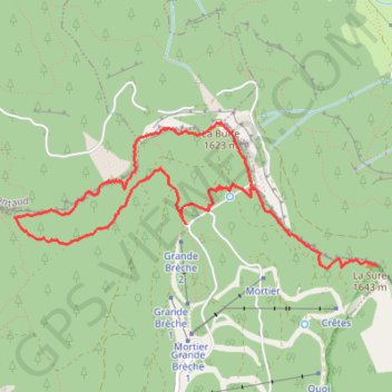 Itinéraire Traversée, de la Sure jusqu'au Pas de la Clé, distance, dénivelé, altitude, carte, profil, trace GPS