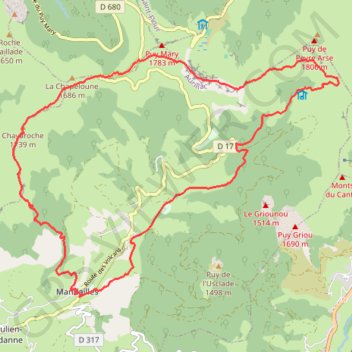Itinéraire track, distance, dénivelé, altitude, carte, profil, trace GPS