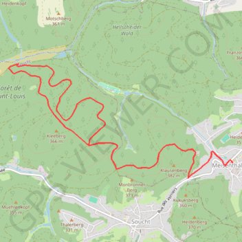 Itinéraire Sur le chemin de la Pauluskapell, distance, dénivelé, altitude, carte, profil, trace GPS