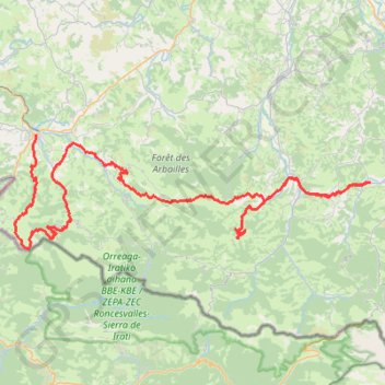 Itinéraire Itinéraire de Saint-Jean-Pied-de-Port à Table d'orientation Bostmendi, Lacarry-Arhan-Charritte-de-Haut, distance, dénivelé, altitude, carte, profil, trace GPS