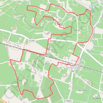 Itinéraire Boucle de Saint laurent de Combes, distance, dénivelé, altitude, carte, profil, trace GPS