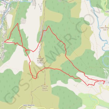 Itinéraire Trigance-Montagne de Breis, distance, dénivelé, altitude, carte, profil, trace GPS