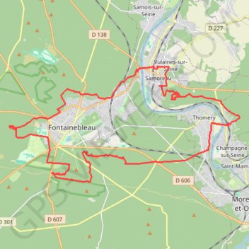 Itinéraire Le tour de Bleau, distance, dénivelé, altitude, carte, profil, trace GPS