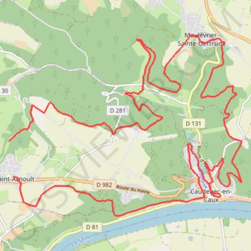 Itinéraire Rando autour de Saint Arnoult, distance, dénivelé, altitude, carte, profil, trace GPS