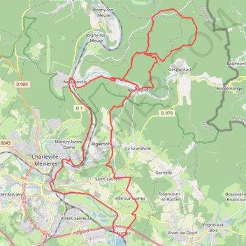 Itinéraire Lumes - Le loup, distance, dénivelé, altitude, carte, profil, trace GPS