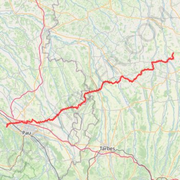 Itinéraire GR653 Randonnée de Barran (Gers) à Artiguelouve (Pyrénées-Atlantiques), distance, dénivelé, altitude, carte, profil, trace GPS