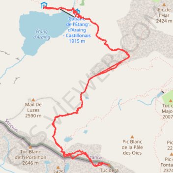Itinéraire Pic de Serre Haute _1, distance, dénivelé, altitude, carte, profil, trace GPS