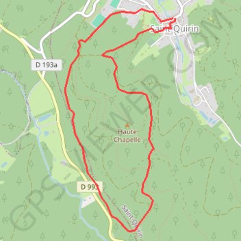 Itinéraire La priorale - Saint-Quirin, distance, dénivelé, altitude, carte, profil, trace GPS