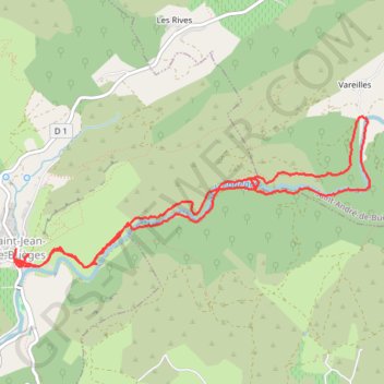 Itinéraire Vallée de la Buèges, distance, dénivelé, altitude, carte, profil, trace GPS