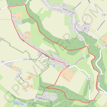 Itinéraire Saint Nicolas de la Haie, distance, dénivelé, altitude, carte, profil, trace GPS