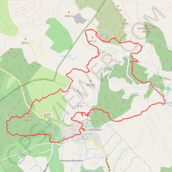 Itinéraire Villecroze-La Tour Grimaldi, distance, dénivelé, altitude, carte, profil, trace GPS