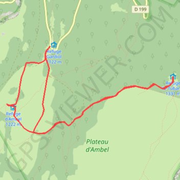 Itinéraire Sortie nocturne en forêt d'ambel, distance, dénivelé, altitude, carte, profil, trace GPS
