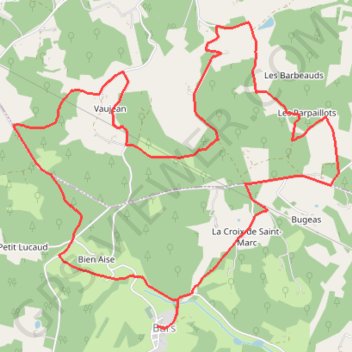 Itinéraire Bars - Boucle de Bosboutens, distance, dénivelé, altitude, carte, profil, trace GPS