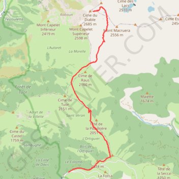 Itinéraire Cime du Diable, distance, dénivelé, altitude, carte, profil, trace GPS