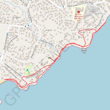 Itinéraire La Verne - Fabrégas - Mar-Vivo, distance, dénivelé, altitude, carte, profil, trace GPS
