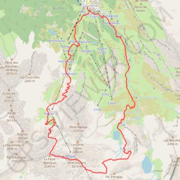Itinéraire Lac d'Anglas et L'Arre-Sourins, distance, dénivelé, altitude, carte, profil, trace GPS