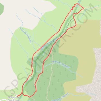 Itinéraire Cabane de Peyron Roux, distance, dénivelé, altitude, carte, profil, trace GPS