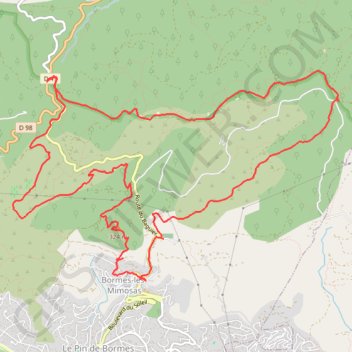 Itinéraire Bormes Les Mimosas, distance, dénivelé, altitude, carte, profil, trace GPS