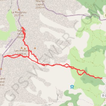 Itinéraire Tête de l'Aupet et Col de Drouillet, distance, dénivelé, altitude, carte, profil, trace GPS