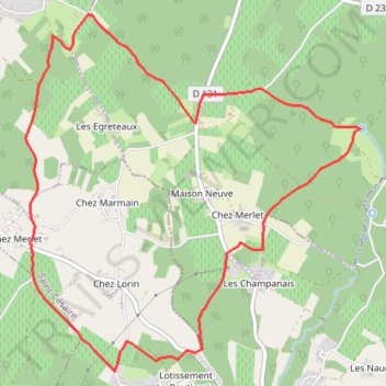 Itinéraire Boucle d'or dans les vignes entre Vénérand et Saint-Bris-des-Bois, distance, dénivelé, altitude, carte, profil, trace GPS