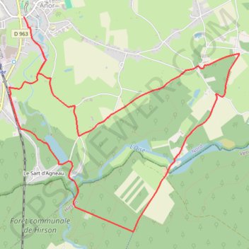 Itinéraire Circuit des Galopins - Anor, distance, dénivelé, altitude, carte, profil, trace GPS