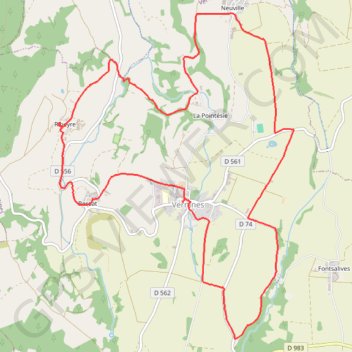 Itinéraire Boucle autour de Vernines, distance, dénivelé, altitude, carte, profil, trace GPS