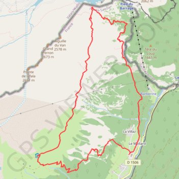 Itinéraire Traversée Emosson Loriaz, distance, dénivelé, altitude, carte, profil, trace GPS