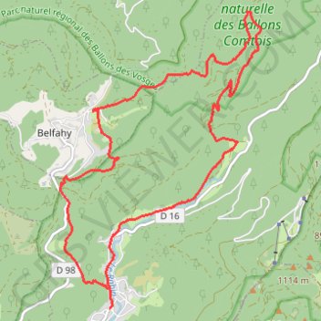 Itinéraire Plancher Les Mines - La Goutte Des Saules, distance, dénivelé, altitude, carte, profil, trace GPS
