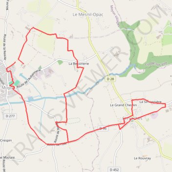 Itinéraire circuit 2, distance, dénivelé, altitude, carte, profil, trace GPS