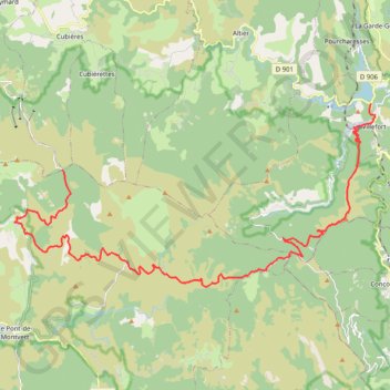 Itinéraire Col de Finiels Villefort via le Mas de la Barque, distance, dénivelé, altitude, carte, profil, trace GPS