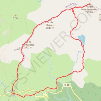 Itinéraire Pic des 3 Seigneurs, distance, dénivelé, altitude, carte, profil, trace GPS