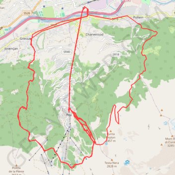Itinéraire P I L A ❄️🍦, distance, dénivelé, altitude, carte, profil, trace GPS