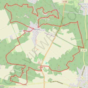 Itinéraire Forêt des Grands Avaux, distance, dénivelé, altitude, carte, profil, trace GPS