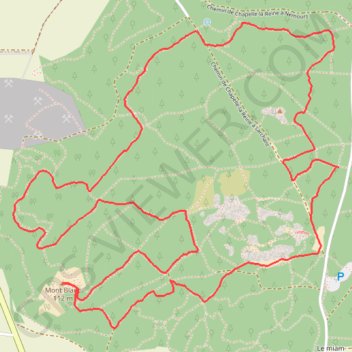 Itinéraire Larchant Bois d'Hyver - La Roche au diable, distance, dénivelé, altitude, carte, profil, trace GPS