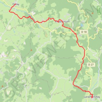 Itinéraire Tour du Morvan - De Onlay à Larochemillay, distance, dénivelé, altitude, carte, profil, trace GPS