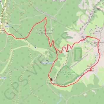 Itinéraire Chamechaude, distance, dénivelé, altitude, carte, profil, trace GPS
