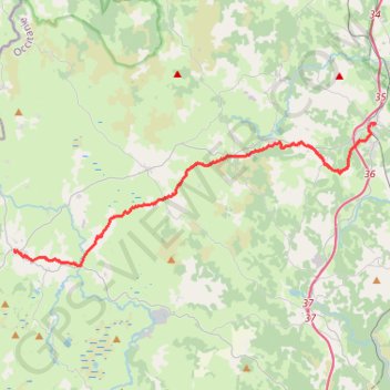 Itinéraire Aumont Aubrac - Nasbinals, distance, dénivelé, altitude, carte, profil, trace GPS