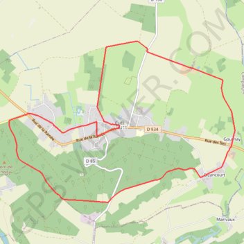 Itinéraire Circuit Pierre Ramus - Cuts, distance, dénivelé, altitude, carte, profil, trace GPS