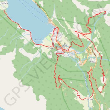 Itinéraire Homlong - Geiranger, distance, dénivelé, altitude, carte, profil, trace GPS