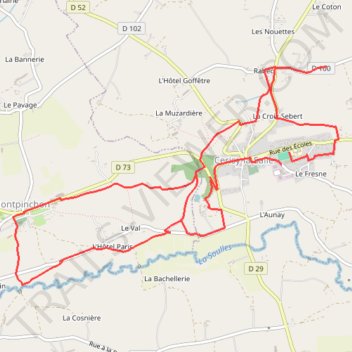 Itinéraire 10km, distance, dénivelé, altitude, carte, profil, trace GPS