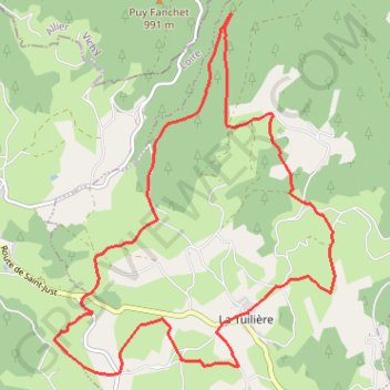Itinéraire La Croix de l'Epinat - La Tuilière, distance, dénivelé, altitude, carte, profil, trace GPS
