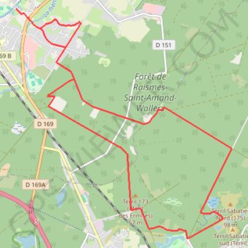 Itinéraire Circuit du Port Fluvial à Sabatier - Saint-Amand-les-Eaux, distance, dénivelé, altitude, carte, profil, trace GPS