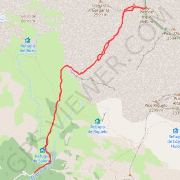 Itinéraire Pico de Aspe, distance, dénivelé, altitude, carte, profil, trace GPS