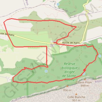 Itinéraire Sainte-Baume - Hôtellerie, distance, dénivelé, altitude, carte, profil, trace GPS