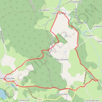 Itinéraire Parc du Morvan - Saint-Brisson, distance, dénivelé, altitude, carte, profil, trace GPS