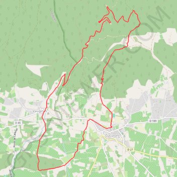 Itinéraire Cucuron-Vaugines, distance, dénivelé, altitude, carte, profil, trace GPS